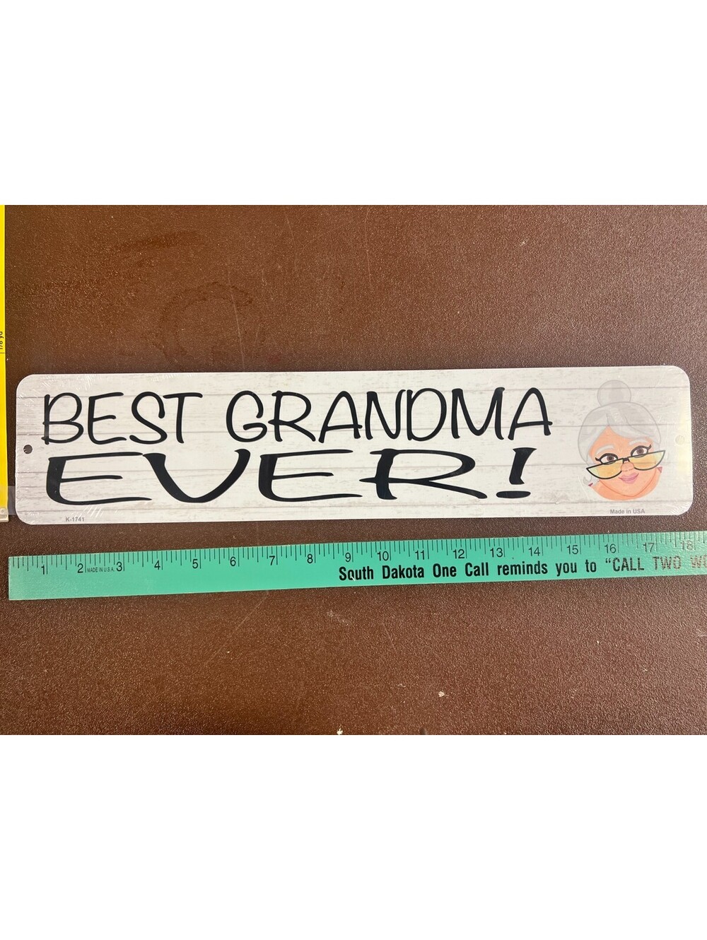 Best Grandma Ever Aluminum Sign 4x18 Grandmother Mother’s Day Gift Decor